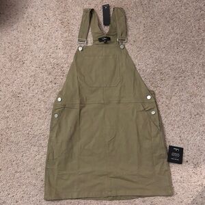 Lulu's Olive Green Overall Dress